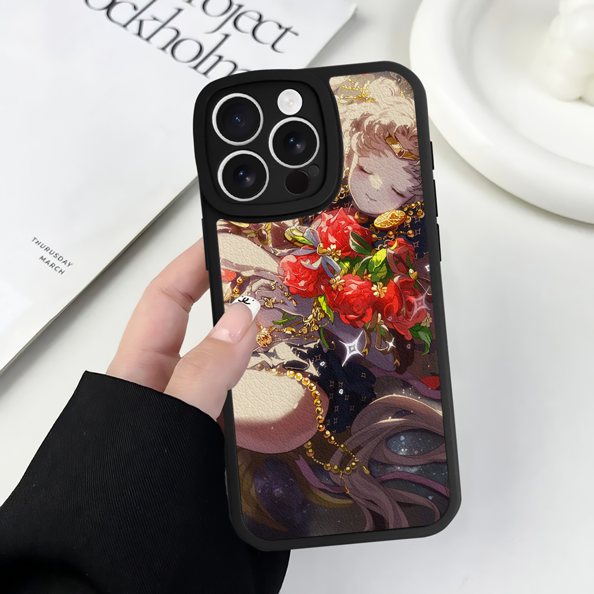 （画像用） 美少女戦士セーラームーン Sailor Moon 【iPhone 16シリーズ対応】シリコンスマホケース（レザー調） 材質：シリコン